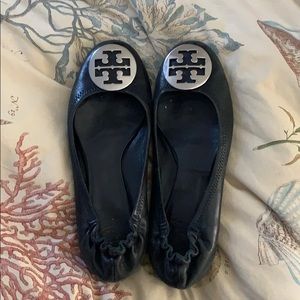 Black/silver reva Tory Burch flats